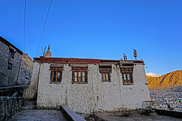 View of architecture on the mountain of Leh Ladakh