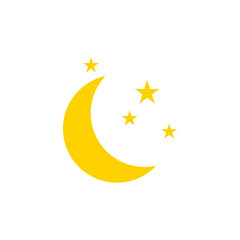 moon and stars icon vector