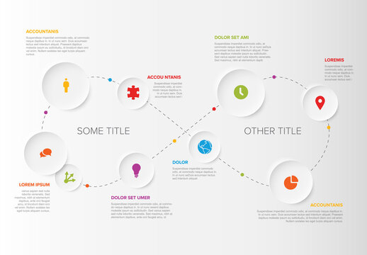 Multipurpose Infographic Template With Elements On An Endless Loop