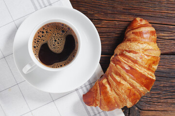 Croissant and coffee