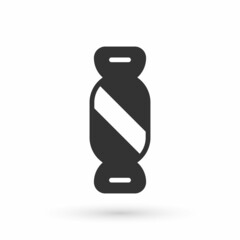 Grey Candy icon isolated on white background. Happy Halloween party. Vector