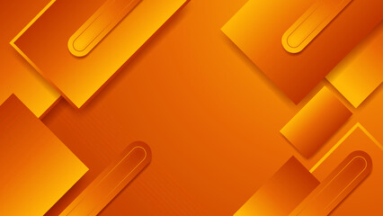 orange yellow geometric shapes abstract modern technology background design. Vector abstract graphic presentation design banner pattern background web template.