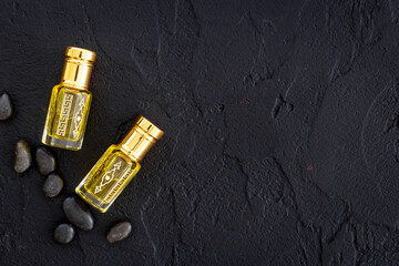 Aromatic Arabic essential oil - perfume in glass bottles