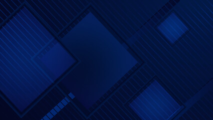 Obraz premium Minimal blue and black geometric shapes abstract modern background design. Design for poster, template, backdrop, banner, brochure, website, flyer, landing page, presentation, certificate, and webinar