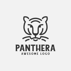 Panther Head logo Vector.