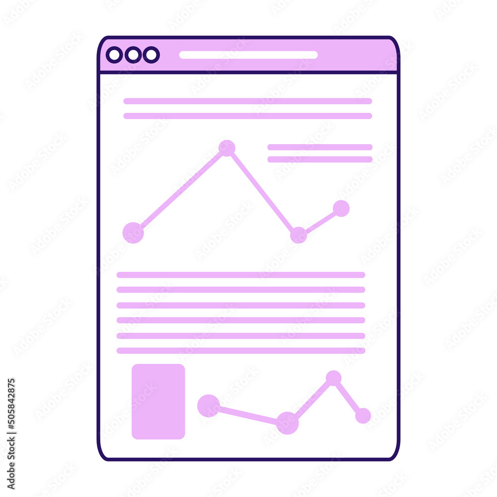 Poster read online scientific article semi flat color vector element. full sized object on white. business 
