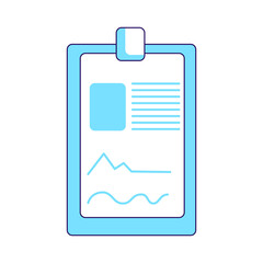 Case history semi flat color vector element. Full sized object on white. Patient anamnesis. Diagnosis. Medical report simple cartoon style illustration for web graphic design and animation