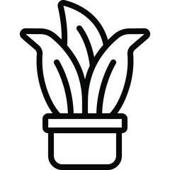 Bent Snake Plant Icon