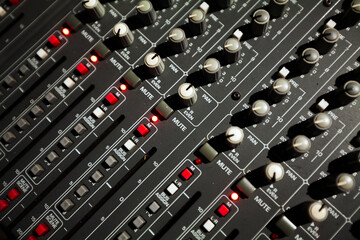 Close-Up Of Sound Mixer