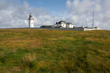 View of the Loop Head lighthouse in the Clare county, Ireland