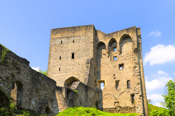 The ruins of the late medieval spur castle Sporkenburg, Rhineland Palatinate - Germany