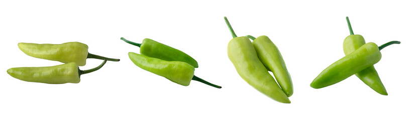 green bell pepper on a white background