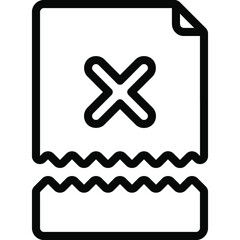 Obraz premium Broken File Icon