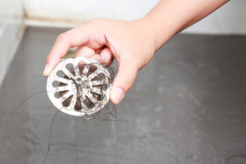 Floor drain To filter waste in the bathroom