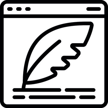 Website Feather Writing Icon