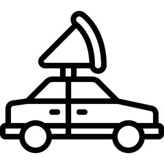Pizza Delivery Car Icon