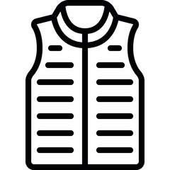 Sleeveless Puffer Coat Icon