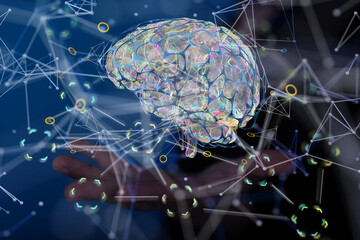intelligence brain ai digtal 3d artificial intelligence