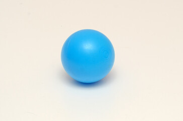 blue plastic ball isolated on white background