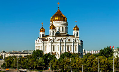 Fototapeta na wymiar The Cathedral of Christ the Savior in Moscow,Russia.