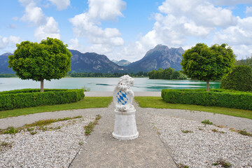 Lake Forggensee in Füssen, Bavaria, Germany.