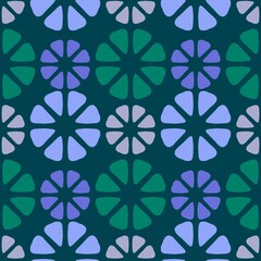 Abstract flower seamless geometric floral pattern for textiles and packaging and gifts and cards and linens and kids