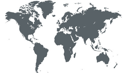 Obraz premium World map. Color vector modern. Silhouette map. 