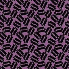 Halloween seamless razor pattern for wallpaper and packaging and gifts and cards and linens and fabrics