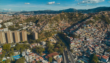 CARACAS, VENEZUELA - MAY 2022 - Panoramic View of tunnel in Francisco Fajardo highway in Caracas,...