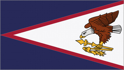 American Samoa embroidery flag. American Samoa emblem stitched fabric. Embroidered coat of arms....
