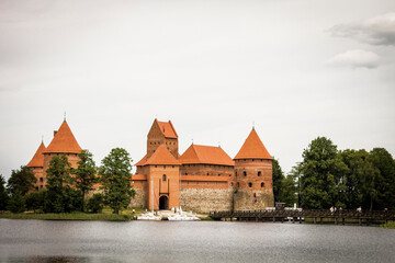 Fototapeta na wymiar Trakai castle in Lithuania.