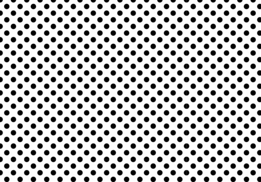 Black circle dots pattern with white background texture