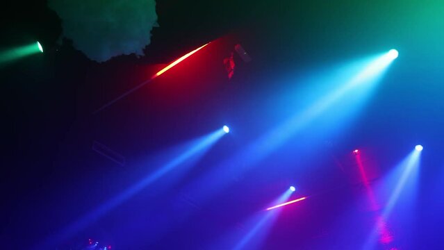 Abstract Party Concert Background. colorful light and sound in concert, music festival. Blurred image of the concert, celebration party.