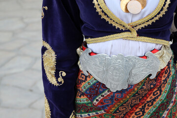 Naklejka premium Turkey, Mugla, Mentese local cultural festival folklore (efe zeybek) men's and women's clothes