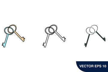key icons  symbol vector elements for infographic web