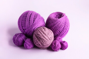 Lilac knitted wool