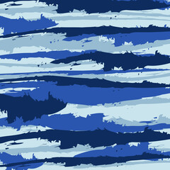 blue sea camouflage pattern abstract brush stripes military background suitable for hunting uniform
