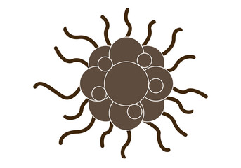Icono de virus de la viruela del mono.