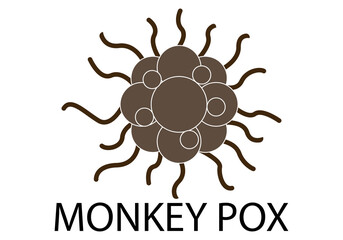 Icono de virus de la viruela del mono.