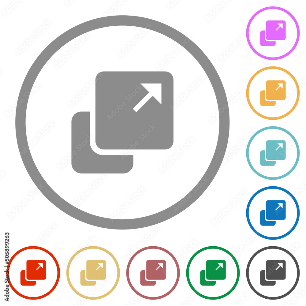 Poster extend element solid flat icons with outlines