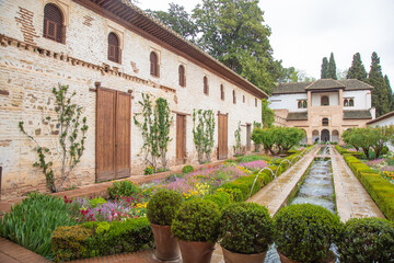 Fototapeta na wymiar Jardin del Generalife, Alhambra, Granada, Andalucia