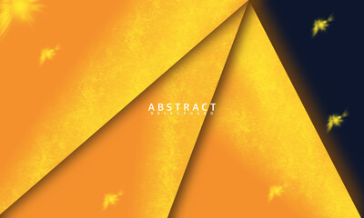 Abstract orange and yellow gradient geometric shapes background. Modern minimal vector design template.