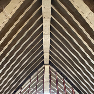 Symmetry shot of architecture beams