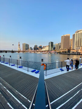 downtown city state at the port/pier