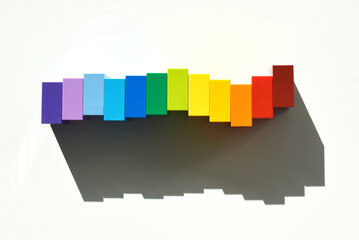 briques en plastique arc en ciel