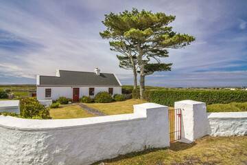 Typical Connemara farmhouse. Galway, Ireland