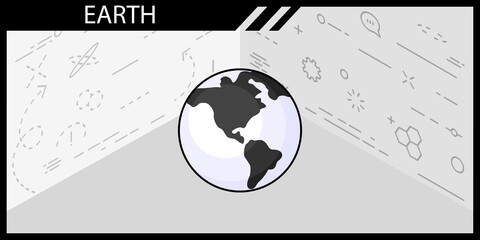 Earth isometric design icon. Vector web illustration. 3d colorful concept