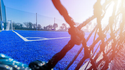 football field with abstract blurred