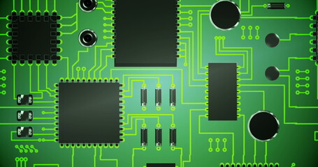 Close-up of electronic circuit board