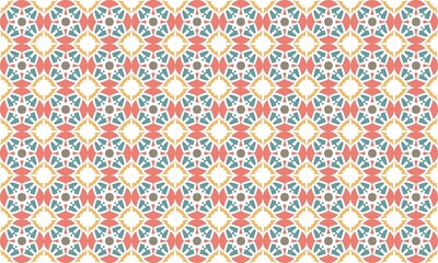 Pattern design template with ornament motif. repeat and seamless textile. decorative graphic in flat style